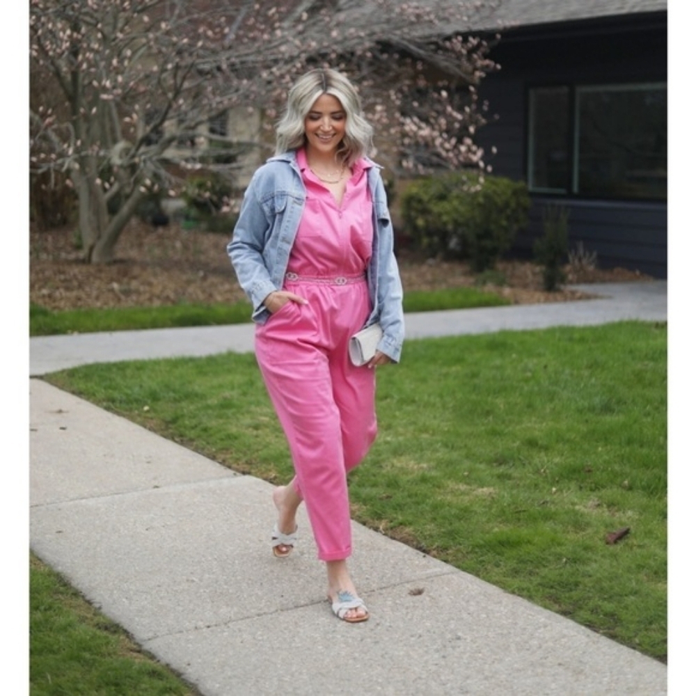 Smash and Tess Kimi Jumpsuit Coveralls, Papaya Pink, size XS - NWT - Picture 3 of 16